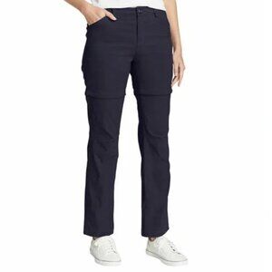 Eddie Bauer Womens Convertible Pants Navy Blue Size 14